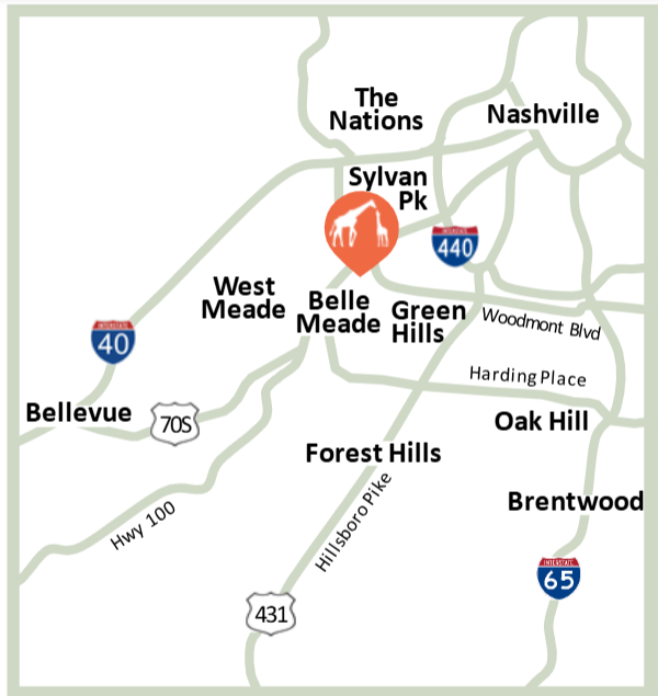 WestNashville map